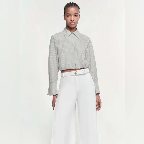 SIMKHAI Blythe Cropped Button Down Top Size XS - Picture 9 of 12